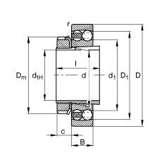 Bearing 2312-K-TVH-C3 + H2312 FAG