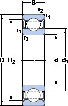 Bearing 6305-2Z/VA208 SKF