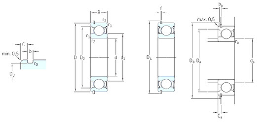 Bearing 6311-ZNR SKF