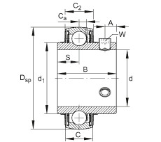 Bearing UC208-24 FAG