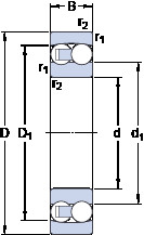 Bearing 2210 ETN9 SKF