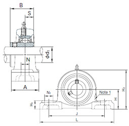 Bearing UCPX18 NACHI