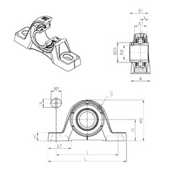 Bearing UCPE218 SNR
