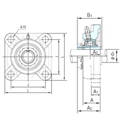Bearing UKFX06+H2306 NACHI