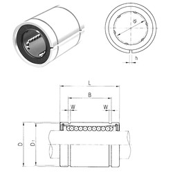 Bearing LM8UUAJ Samick