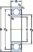 Bearing W 63803-2Z SKF
