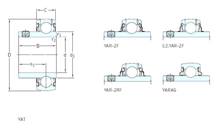 Bearing E2.YAR209-112-2F SKF