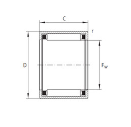 Bearing HK 50x57x16 INA