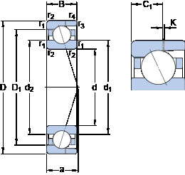 Bearing 708 ACD/HCP4AH SKF