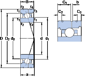 Bearing 7009 ACB/P4AL SKF