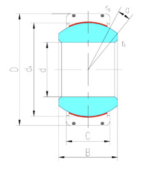 Bearing GEG260XT-2RS LS
