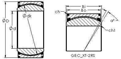 Bearing GEC460XT-2RS AST