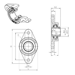Bearing UCFL326 SNR