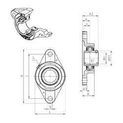 Bearing UCFLE213 SNR