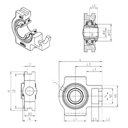 Bearing UKT322H SNR
