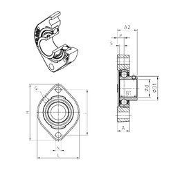 Bearing USFD208 SNR